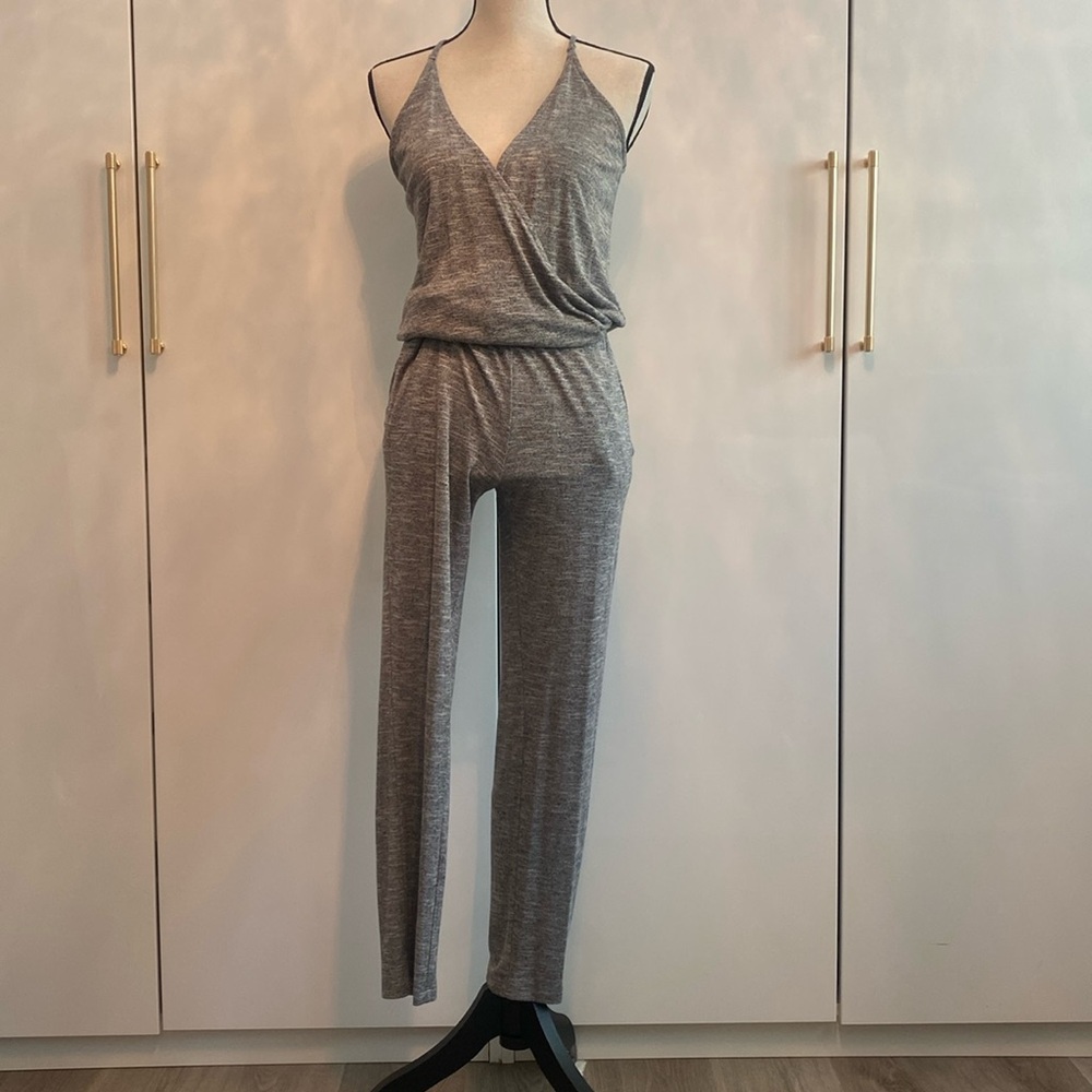 Lou & Grey • Heathered Gray Lounge Jumpsuit